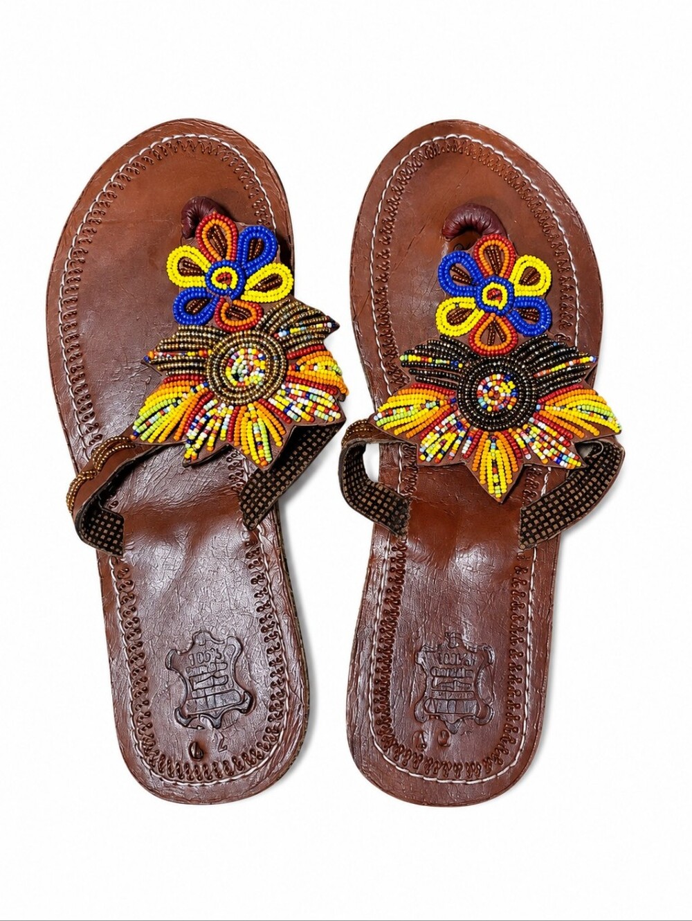 African Maasai Beaded traditional slippers Size 42 us size 11